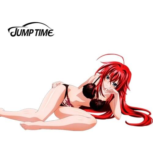 JumpTime 15cm x 6.5cm Anime Car Styling High School DxD Rias Gremory Sexy Car Stickers Cartoon Waterproof Body Decals