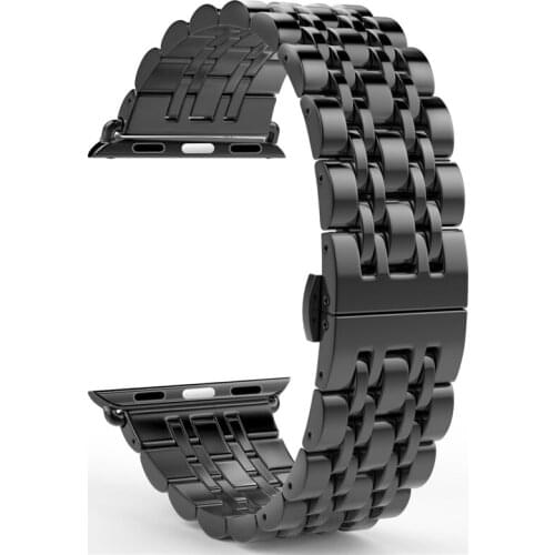 For Apple Watch 44MM 40MM Stainless Steel Link Watch Band Metal Replacement Wristband Bracelet for iWatch 5 4 3 2 1 Watchband