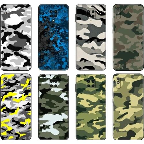 Black tpu Case For Xiaomi Redmi 7A 8 8A 9 9A 9C Case Redmi Note 8T 8 Pro T Note 9 9S 9 Pro Camouflage Pattern Camo military Army