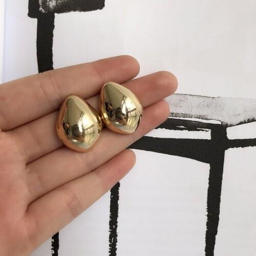 DAVINI Irregular Drop Water Stud Earrings Gold Silver Color Metal Big Statement Earrings for Women Female Jewelry Gift MG349