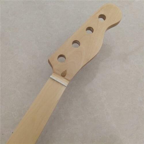 Fretless Maple 20 Fret TL Bass Guitar Neck replacement 4 string Maple fingerboard No inlay gloss