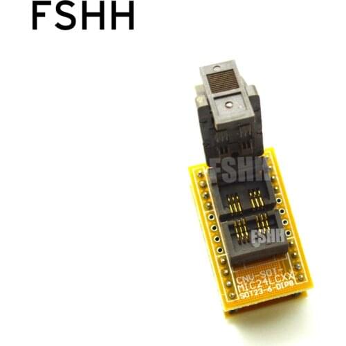 IC TEST SOT23-6 to DIP8 Programmer Adapter for 24xx eeprom test socket SOT23 test socket Apply to CH2013/CH2015 Programmer