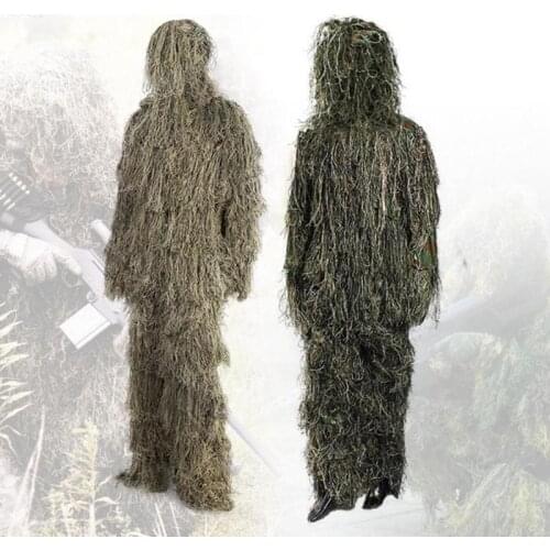 Camouflage Hunting Ghillie Suit Secretive Hunting Aerial Shooting Clothes Sniper Suits Camouflage Clothing With Cover Bags