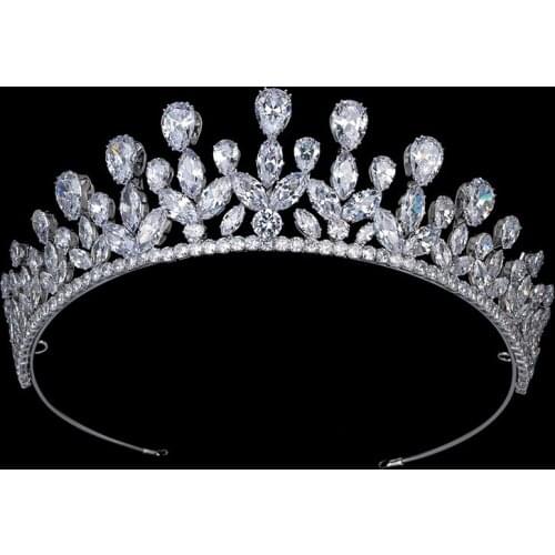 Crown HADIYANA Vintage Temperament Women Wedding Party Cubic Zircon Hair Accessories BC4765 Corona Princesa Hair Clip Headband