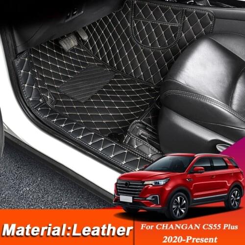 Car Styling Custom Foot Mat For CHANGAN CS55 Plus 2020-Present Leather Floor Protect Waterproof Pad Auto Internal Accessories