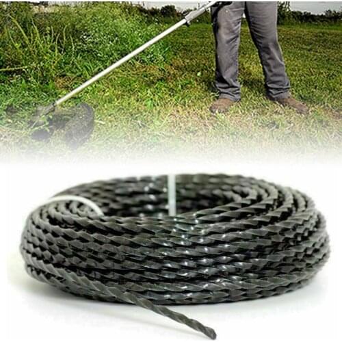 3mmx15m Heavy Duty Strimmer Line For Petrol Strimmers Wire Cord Outdoor And Gasoline Brush Cutter Rope Line Garden Supplies