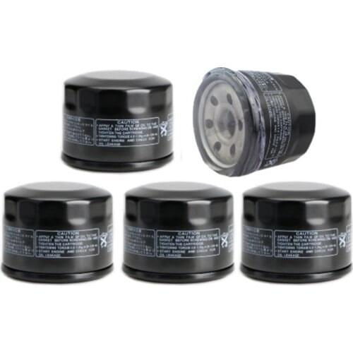 5Pcs Oil Filters For Yamaha FZS600 Fazer XVS1300 XP500 Tmax 500 XP530 Tmax 530 YFM660 YFM700 Kymco 500 MXU XL UXV 700 MXU