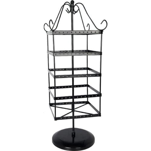 5 Tiers Metal Earring Holder Organizer, Exquisite Jewelry Display Stand Necklace Rack Holder, 240 Holes for Earrings