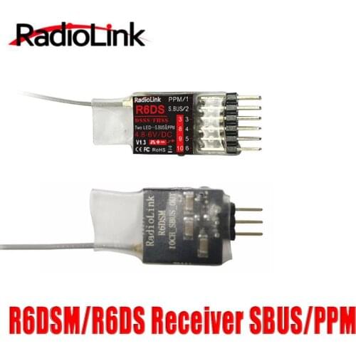 Radiolink Super Mini Receiver R6DS R6DSM For Radiolink Transmitters AT9S AT10 Fixed Wing Helicopter Model Electronic Toys Parts