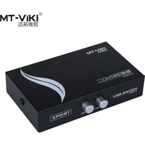 MT-Viki 2 Port USB 2.0 Selector Switch 2 PC share 1 USB Device for Printer Flash Driver Mouse Keyboard 1A2B-CF
