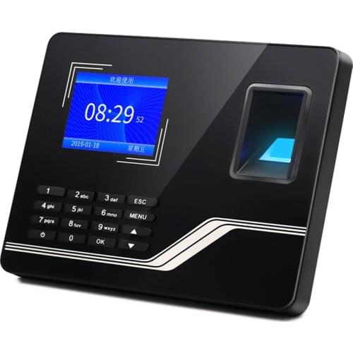Wall Mounted Fingerprint Password Time Clock, Biometric Attendance Machine Employee Recorder Checking-in Recorder