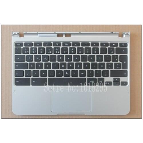 New FOR Samsung NP XE303C12 CHROME BOOK Brazil BR Keyboard Palmrest Touchpad BA75-04171P