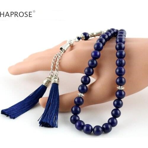 Original lapis lazuli blue beads stones Islamic rosary muslim rosary tasbih jewelry rosary misbaha gift free shipping