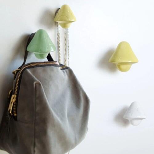 Simple Resin Hook Keys Holder Cute Clothing Rack Chothes Organizer Coat Hooks Crafts Gift Wall Home Decor Mushroom Hangers