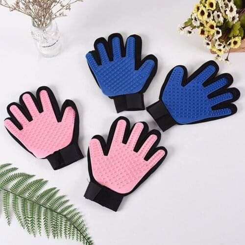 Pet Products Grooming Glove Silicone Cats Brush Comb Deshedding Hair Gloves Dogs Bath Cleaning Supplies Animal Combs Dog Supplie