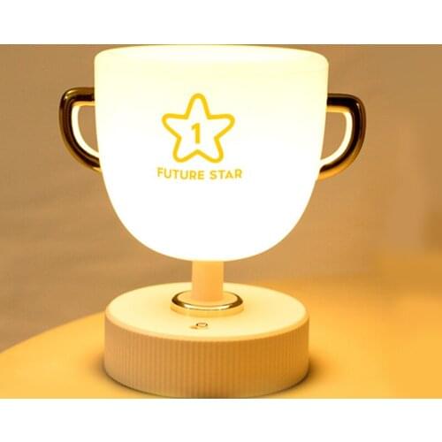 Trophy Night Light LED Pen Holder Desk Lamp Creative USB Remote Control Colorful Atmosphere Light Desktop Creative Trophy Light