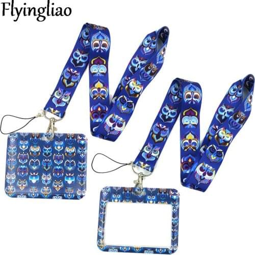 Funny Cute Owl Meme Art Cartoon Anime Fashion Lanyards Bus ID Name Work Card Holder Accessories Decorations Kids Gifts