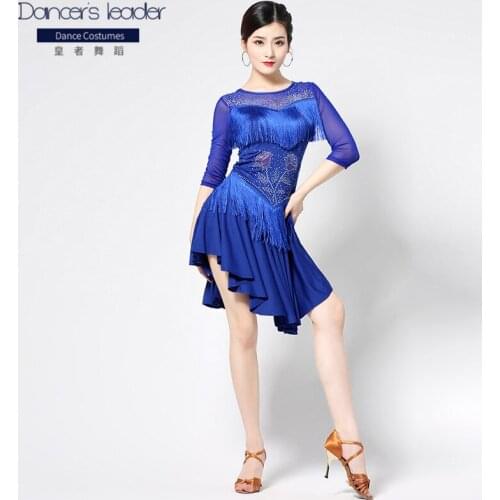 New latin dance competition clothes womens suit practice clothes Latin art examination clothes tassel dance performance clothes