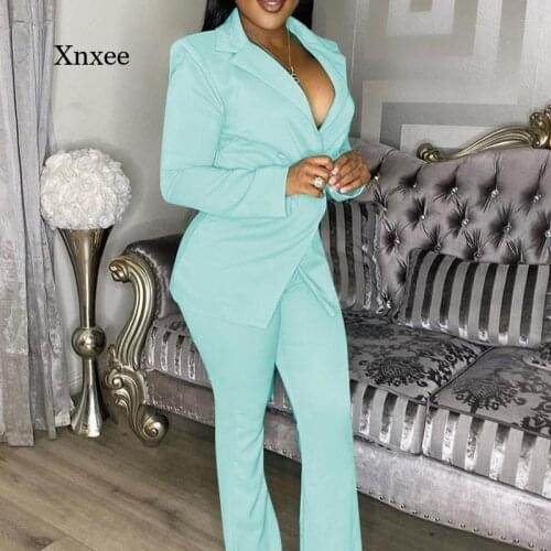 Fall/winter Womens Solid Color Suit Jacket + Elastic Band Pants Suit Fashion Pants Suit Classic Casual Commuter Suit Suit