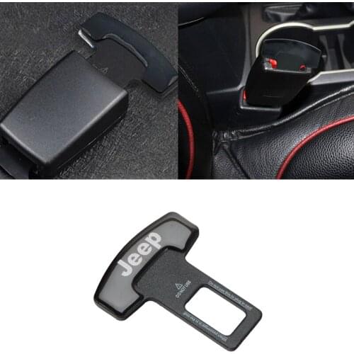 1/2Pcs Metal Car Interior Seat Belt Clip Safety Belt Plug For Jeep Renegade Wrangler JK JL Grand Cherokee Compass Patriot
