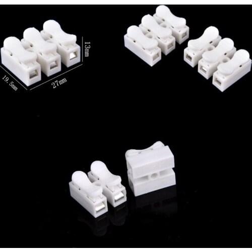 10/20/40pcs Quick Splice Lock Wire Connectors CH2 2Pins CH3 3Pins Electrical Cable Terminals 20x17.5x13.5mm Drop Shipping