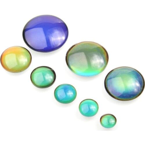 10pcs/bag Cabochon Color Change by Temperature 8 10 12 14 16 18 20 25 30mm Round Shape for Making Jewelry DIY
