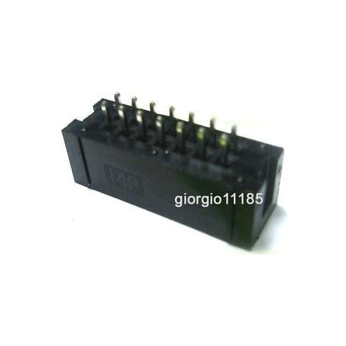 100x DC3 14 Pin Shrouded Male Header Connector 2.54mm