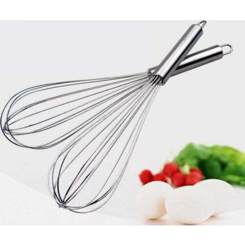 12-inch NEW Stainless Steel Kitchen Utensil Balloon Whisk Egg Beater 6 Wire Tool 30.5X7CM