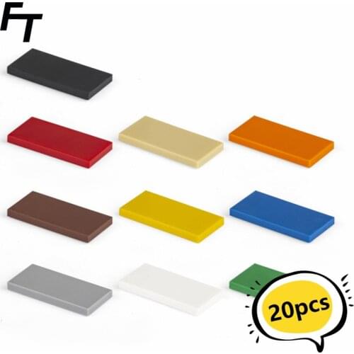 20pcs Small Particle 87079 Tile 2x4 DIY Building Blocks Compatible with Creative Gift Building MOC Blocks Castle Toys