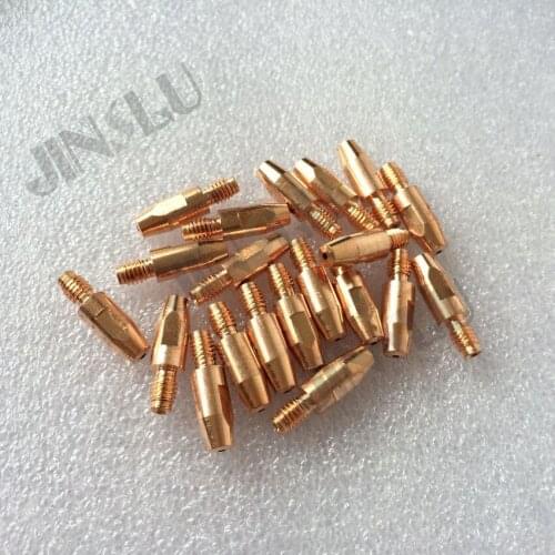 20 PCS consumable welding tips M6*28*1.0mm suitable for for BINZEL 24KD for mig welding machine