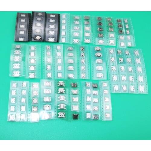 30Models Female Micro USB Connector Socket Charging Port for Samsung Lenovo Huawei zte Sony meizu etc mobile phone