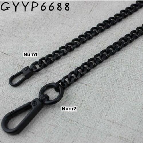 5pcs 8mm Dark black DIY bag strap thin chain Wallet handle purse metal strap chain strap replaced bag strap