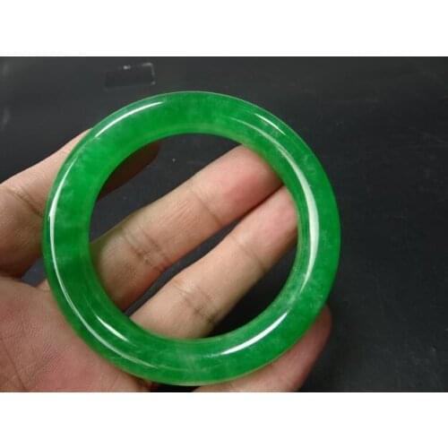 Old goods antique collection: apple green jade bracelet in Qing Dynasty