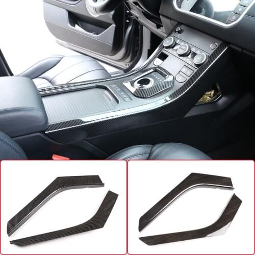 For Land Rover Range Rover Evoque 2012-2018 ABS Carbon Fiber Car Sticker Center Console Panel Side Trim Strips Cover Accessories