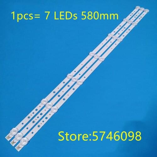 Beented New LED strips for SW32 SW 32 3228 07 LBUA-SDL320X1-SO8B 7 LEDs 580mm x 20mm