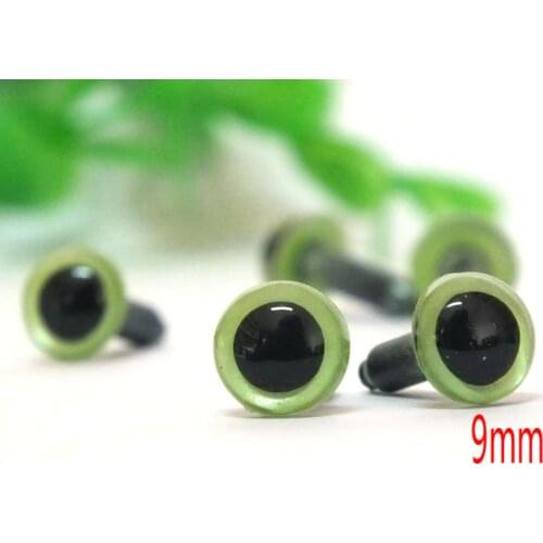 Free shipping!!! 9mm Pearl-green#1 Animals Amigurumi Plastic Safety Eyes --60pcs