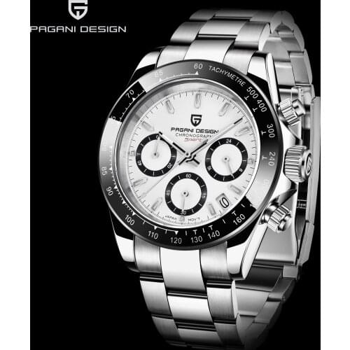 Top Brand Luxury PAGANI DESIGN Men Watch Quartz Sapphire Stopwatch Luminous Waterproof Calendar Full Steel Male Sports masculino