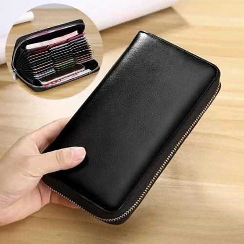 Unisex Card Bag Holder Portable Wallet 36 Bit Big Card Case ID Credit Cards Pocket Storage Cover Zipper Coins Mobile Phone Purse