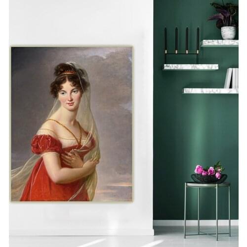 Citon E.Vigee Lebrun《Aglae Gabrielle de Gramont》Canvas Oil Painting Artwork Poster Decorative Picture Wall Decor Home Decoration