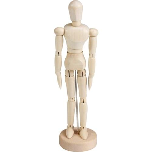 Paint Sketch Wooden Man Model Artist Movable Limbs Doll Male Wooden Toy Art Draw Action Figure Mannequin Kids Toy