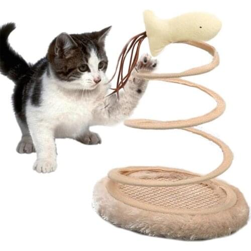 Interactive Cat Toy Cat Toy with Spiral Spring Plate and Funny Mouse Cat Creative Toy to Kill Time and Keep Fit
