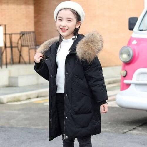 Children Winter Jackets New Kids fashion down Coat for girls parka Hooded Casual Thick Warm Girl Outerwear For girl 4-12Yrs