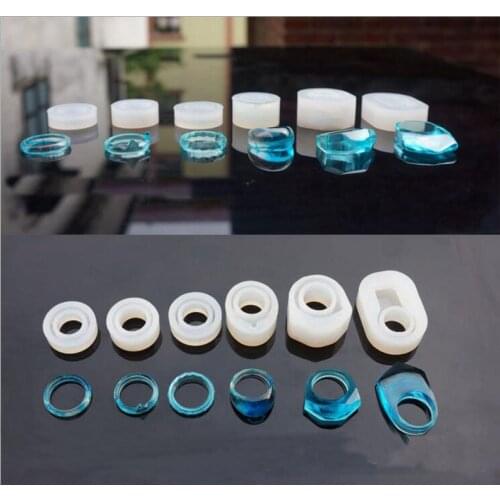 1 piece Transparent DIY Silicon Round Cat Shape Ring Mold Mould Jewelry Making Tools epoxy resin molds for jewelry