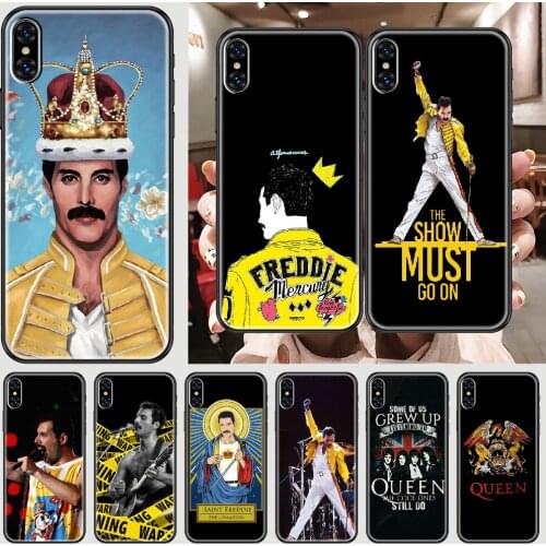 Freddie mercury Queen band Rock Phone Case Cover Hull For iphone 5 5s se 2 6 6s 7 8 12 mini plus X XS XR 11 PRO MAX black