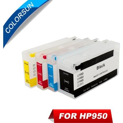 Colorsun for HP950 951 cartridge 950 XL 951XL for HP 8610 8620 8680 8615 8625 Printer Refillable Ink cartridge with ARC chip