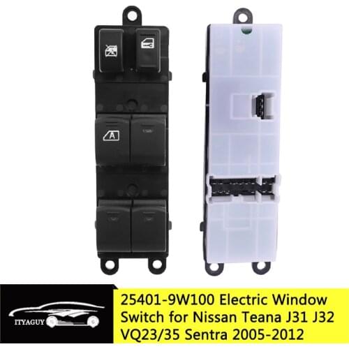 25401-9W100 Front Left Drive Electric Power Window Button Switch For Nissan Teana J31 J32 VQ23/35 Sentra 2005-2012 254019W100