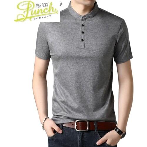 Summer 2021 T Shirt Short Sleeve Silk Stand Collar Men Clothing Harajuku Tshirts Men T Shirt Camisetas Hombre Verano WPY3796