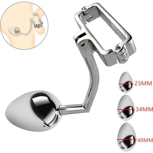 Stainless Steel Metal Anal Hook With Penis Ring For Male Butt Plug Fetish Slave Adult Games Sex Toys Prostate Massager Anal Plug