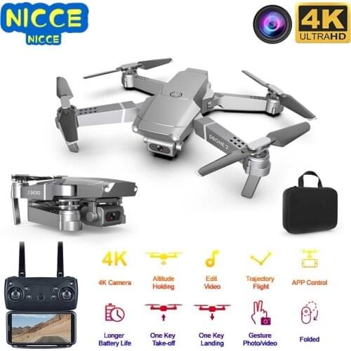 E68 WIFI FPV Mini Drone Mit Weitwinkel HD 4K 1080P Kamera Hight Halten Modus RC Faltbare quadcopter Eders Geschenk drone kamera