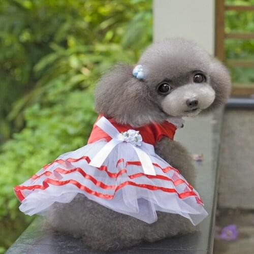 2018 New Design Dog Princess Dress Pet Puppy Dog Dresses Pet Teddy Clothes New Clothing Dress For Dogs Chihuahua Clothes PD083